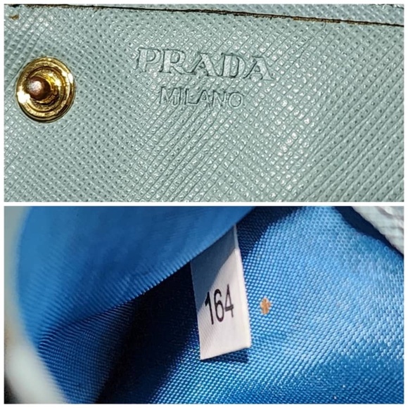 Authentic Prada Saffiano Fiori Wallet Blue - Picture 11 of 15
